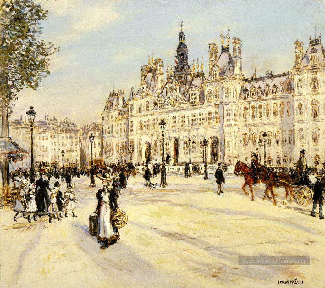 Jean Francois Raffaelli L’Hôtel de Ville de Paris Peintures à l'huile